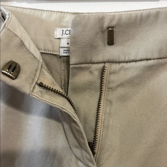J.Crew Womens Khaki Tan Cotton Chino Shorts Style H5170 Size 8 EUC - Picture 4 of 9